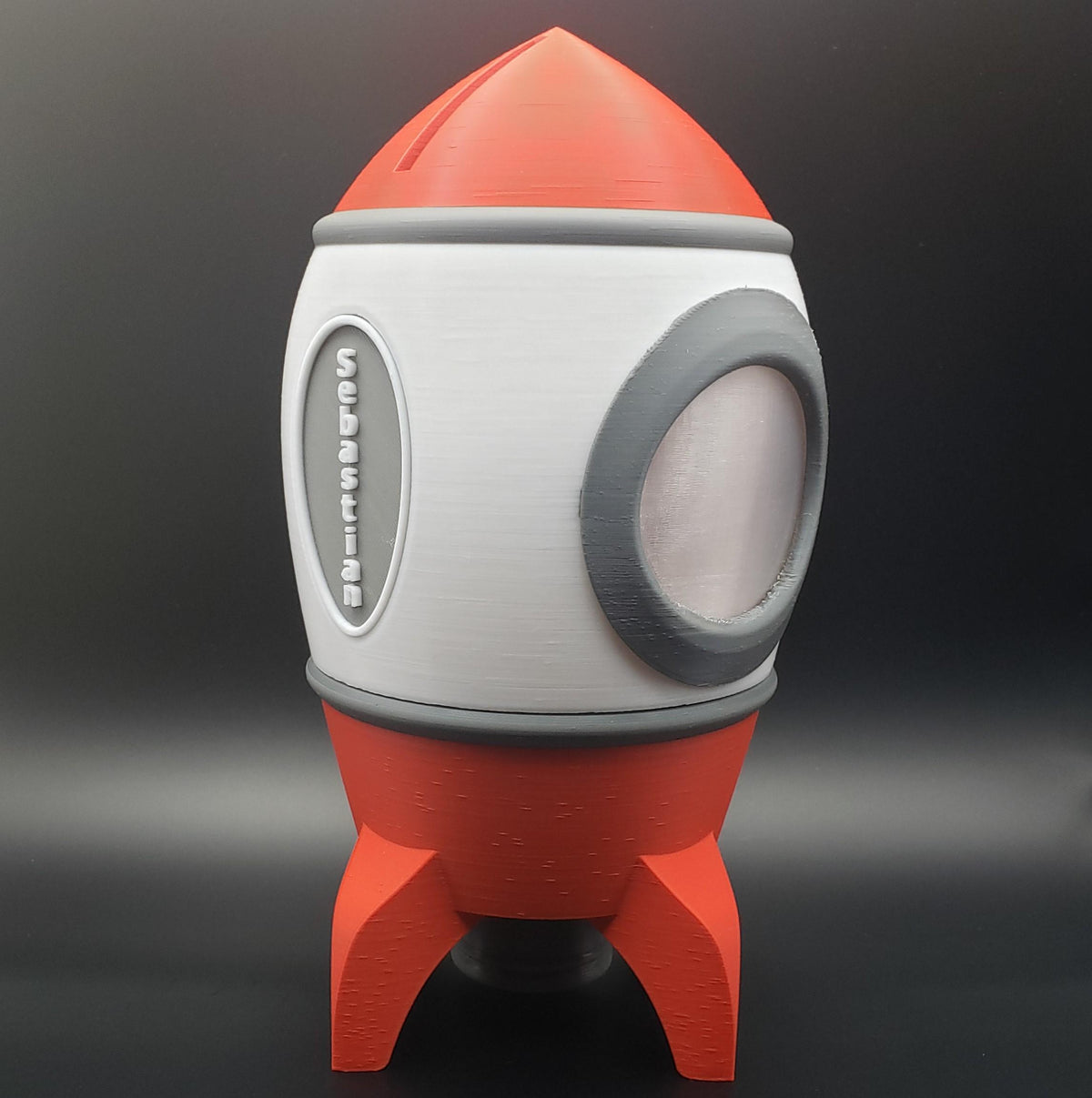 Personalized Rocketship Piggy Bank